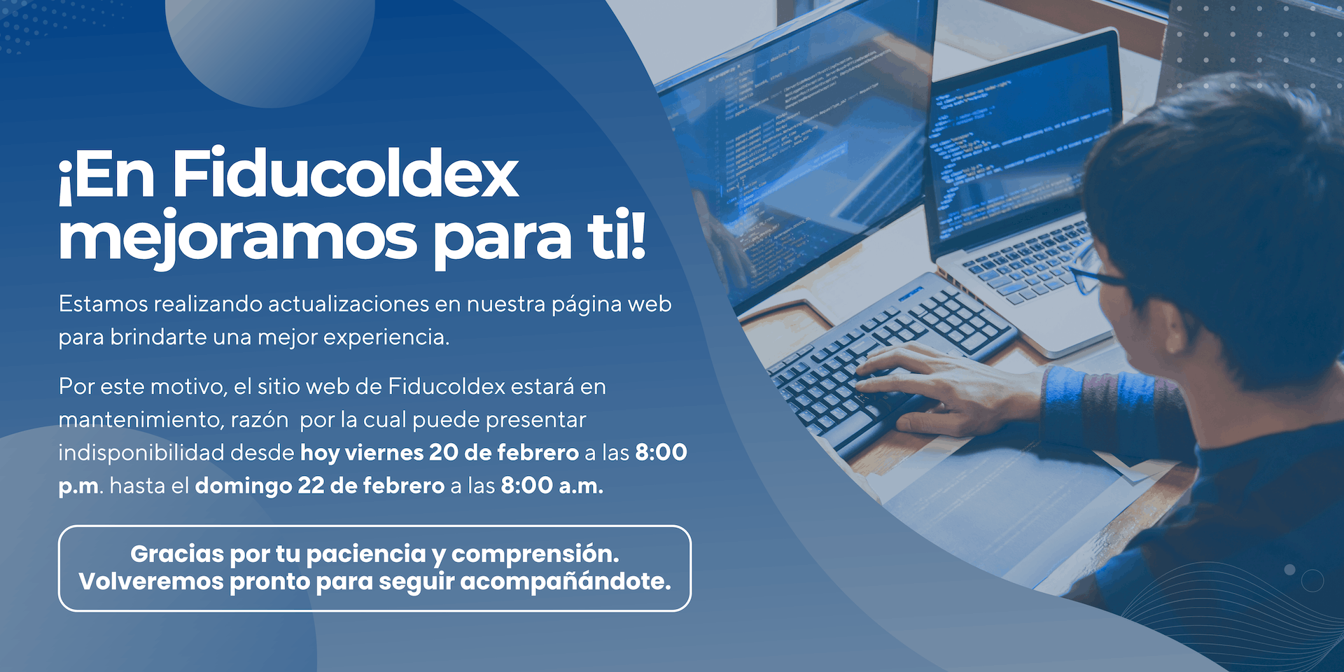 Banner - Indisponibilidad Página Web