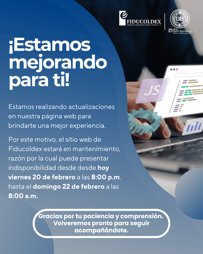 Banner - Indisponibilidad Página Web